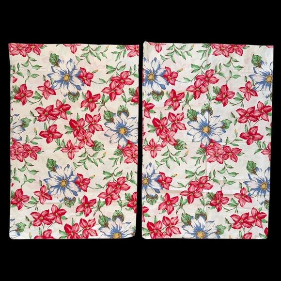 Vtg Ralph Lauren Lindsay Floral Pattern Standard Pillowcases Pair - Picture 2 of 5